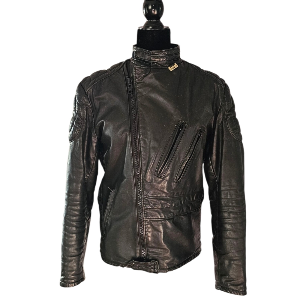 Vintage 90s Cascadeur Leather Motorcycle Jacket – Men’s M / Women’s L / EU 40